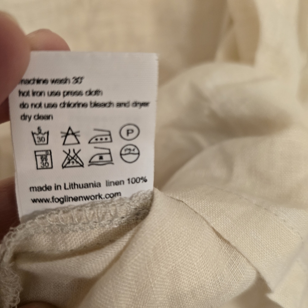 Fog linen work biege top - Picture 6 of 7